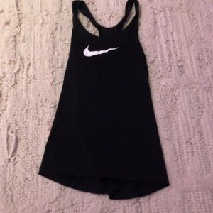 NIKE DRI FIT LOGO RACEBACK TANK ATHELTIC TOP PREPPY